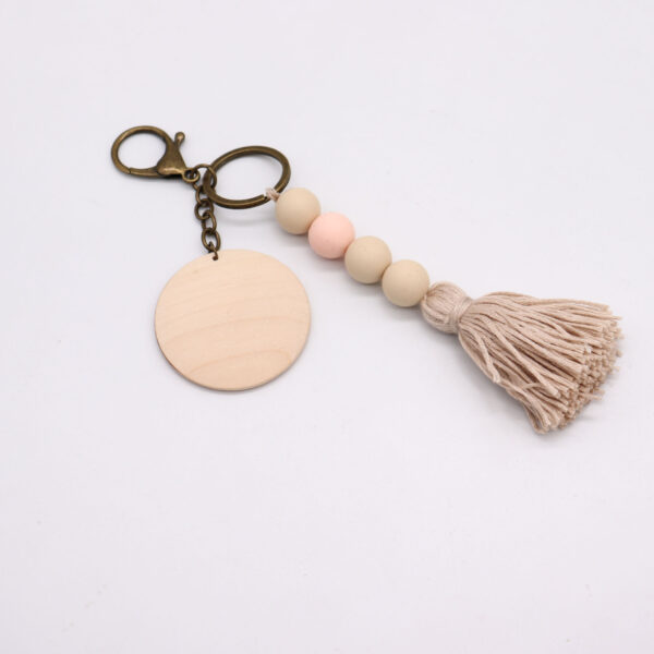 Bohemian Silicone Bead Keychain w/ Tassel - Image 5