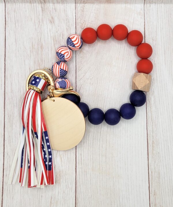 American Flag Silicone Wristlet