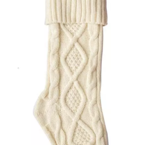 Cable Knit Christmas Stocking - Cream