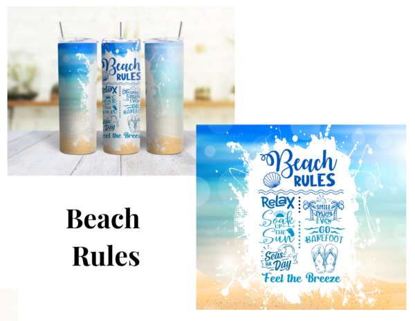 Beach Rules 20 oz Tumbler - Image 2