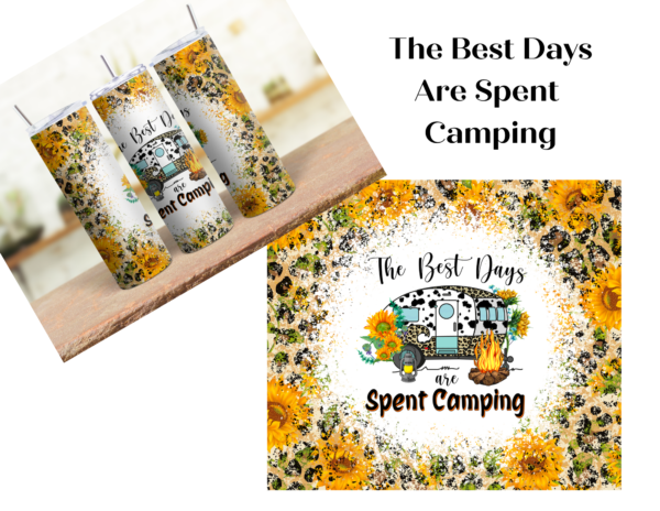 The Best Days Are Spent Camping 20 oz Tumbler - Image 3