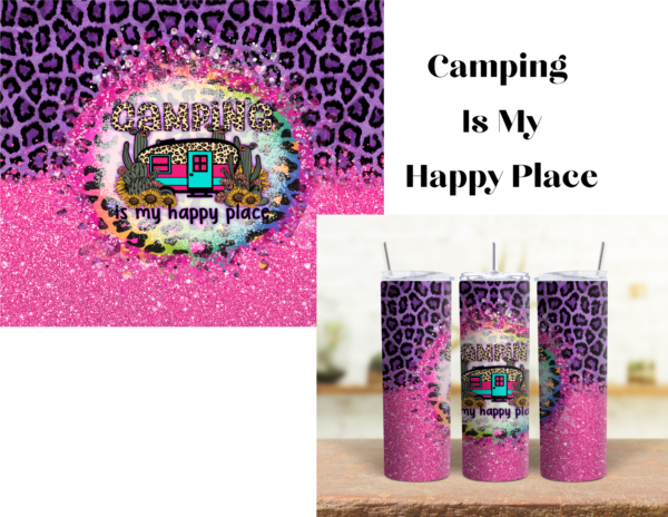 Camping Is My Happy Place 20 oz Tumbler - Image 3