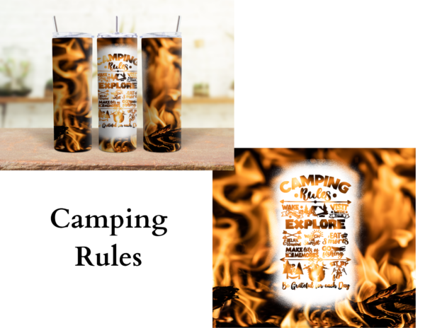 Camping Rules 20 oz Tumbler - Image 3