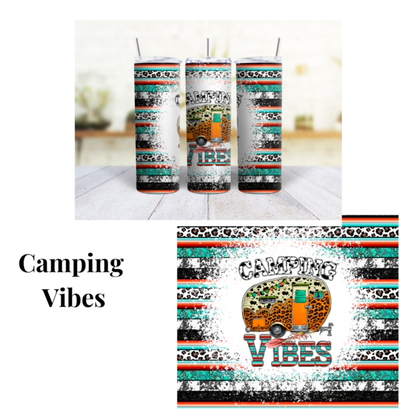 Camping Vibes 20 oz Tumbler - Image 3