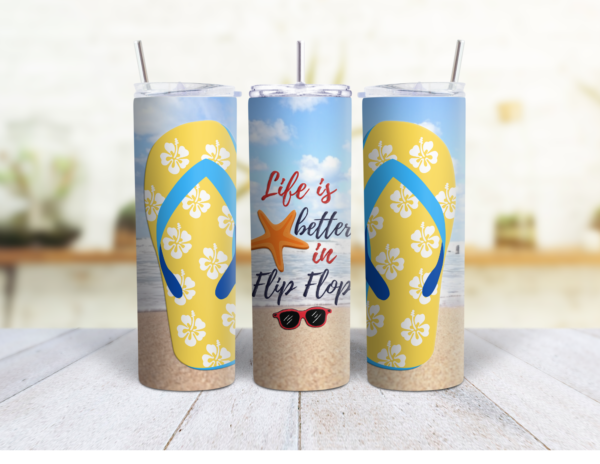 Life Is Better In Flip Flops 20 oz Tumbler