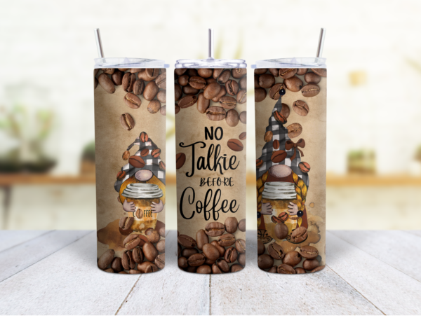 No Talkie Before Coffee 20 oz Tumbler