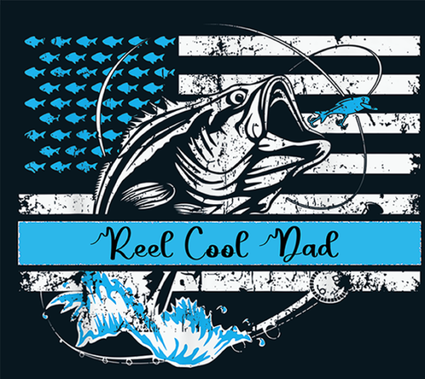 Reel Cool Dad Fishing Flag 20 oz Tumbler - Image 2