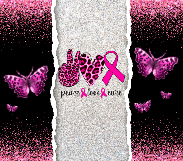 Cancer - Peace Love Cure 20 oz Tumbler - Image 3