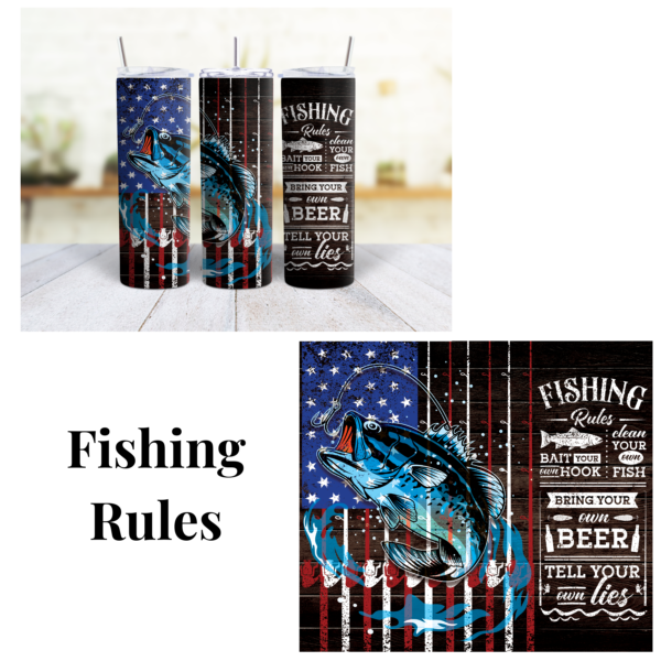 Fishing Rules 20 oz Tumbler - Image 2