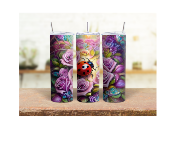 Lady Bug & Roses 20 oz Tumbler