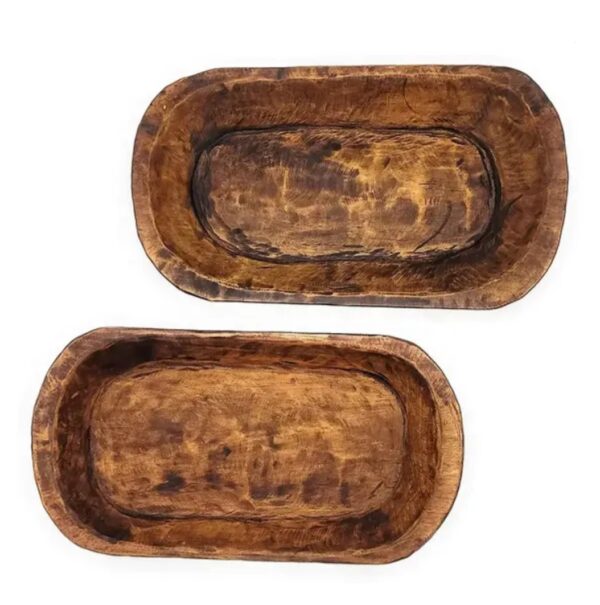 Wood Dough Bowls - 10"x6"x2"